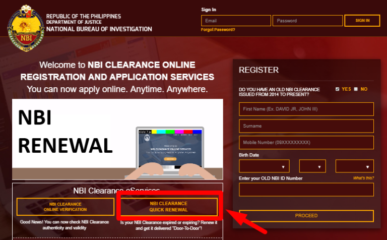 NBI Renewal Application 2025 | Clearance.nbi.gov.ph Renewal Application